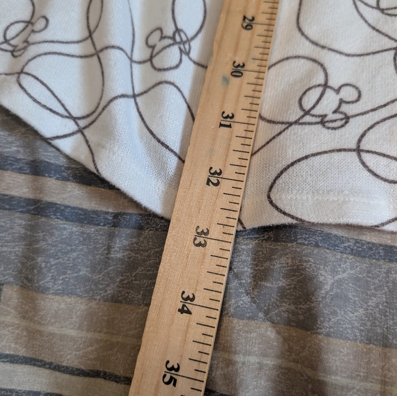 Disney Mickey Mouse Hoodie Large White Brown Textured Primark Pullover - Picture 5 of 8